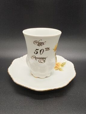 Cardee West Demitasse Cup & Saucer, 50th Anniversary